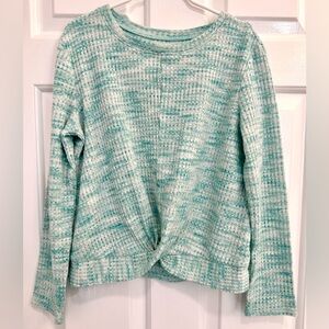 Jumping Beans Teal Waffle Knit Sweater